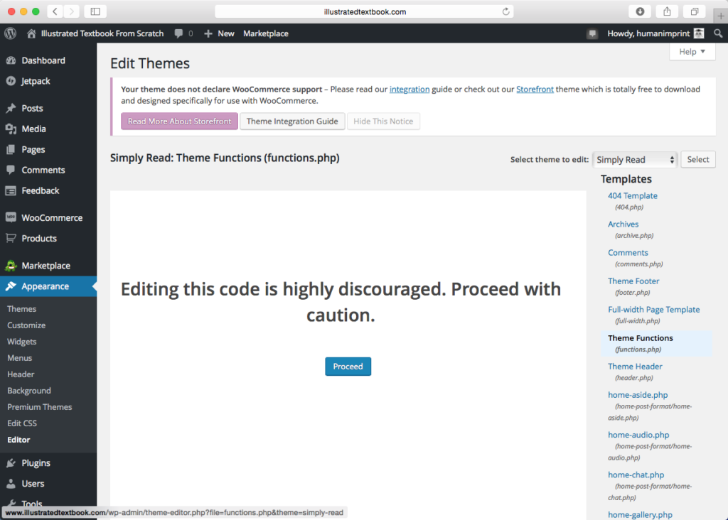 Editing this code is highly discouraged.